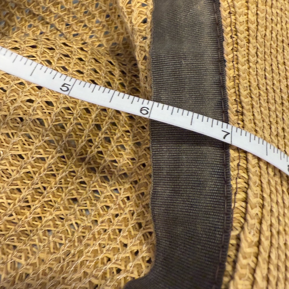 Target tan straw brimmed hat black trim - Picture 12 of 14